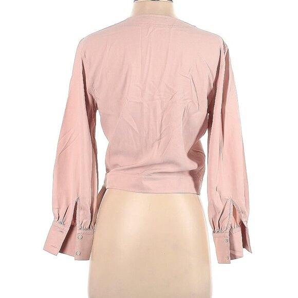 Everlane 100% Silk Wrap Pink Rose - Picture 2 of 5